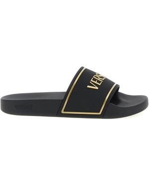 Versace Rubberen Slippers - Zwart