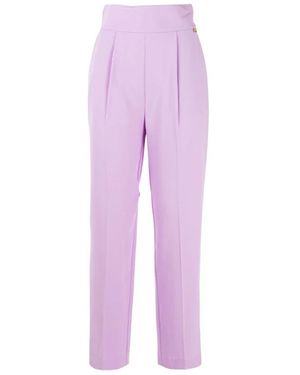 Liu Jo Chino hose mit hoher taille weich - Lila