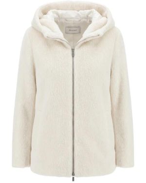Peserico Kapuzenjacke Mit Reißverschluss - Weiß