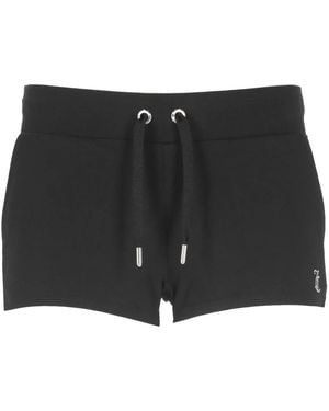 Juicy Couture Zwarte Katoenmix Shorts Met Strass Logo