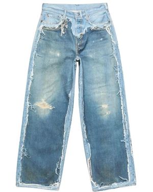 Acne Studios Jeans ,Blauw ,Katoen 1981 Trompe L'Oeil Jeans