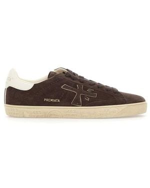 Premiata Schoenen ,Bruin ,Katoen Steven Sneakers