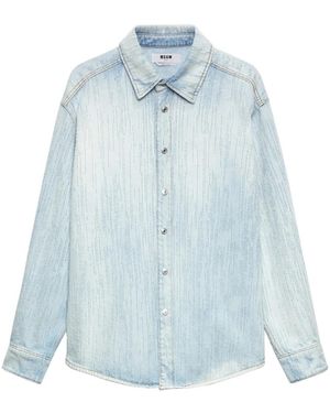 MSGM Blaues Hemd Für Männer