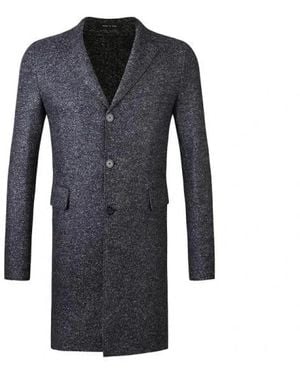 Emporio Armani Bouclé-Mantel - Blau