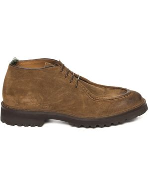 Green George Lace-Up Boots - Marrone