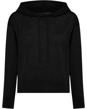 Rrd Hoodies & Sweatvesten ,Zwart ,Wol Maglia Con Cappuccio