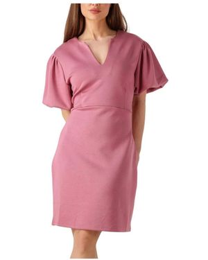 Aaiko Kleedjes ,Roze ,Denim Chique Roze Jurk Kyra Vis
