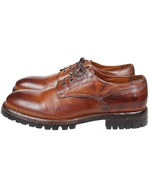 Eleventy Buffalo Leder Derby Schuh - Braun