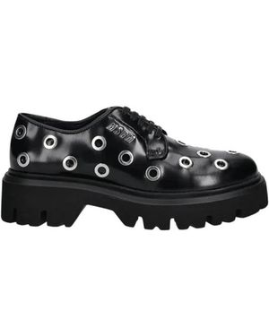 MSGM Oxford-Schnürschuhe Mit Nietenbesatz - Schwarz