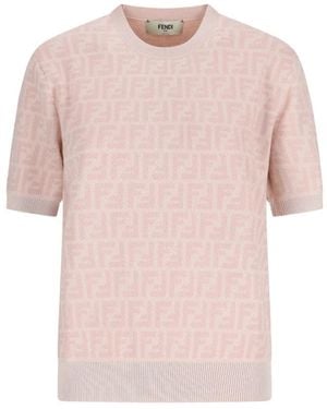 Fendi Pullover Ff Knit - Roze