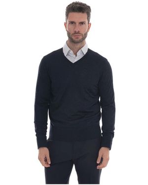 hindustrie V-Neck Knitwear - Bleu