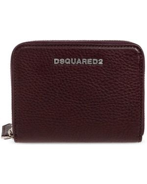 DSquared² Leder Geldbörse Mit Logo - Lila