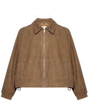 Gestuz Jassen ,Bruin ,Leer Gzestelle Suede Jacket