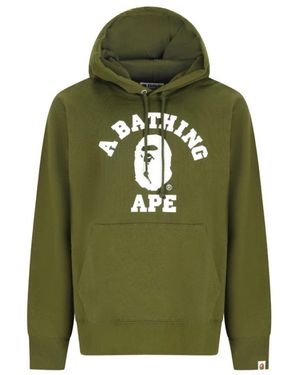 A Bathing Ape College Pullover Hoodie M - Groen