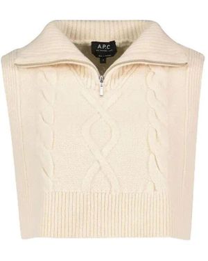 A.P.C. Warmer winter-schal mit fransen - Natur