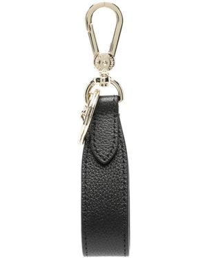 Emporio Armani Leder-Schlüsselanhänger Mit Hirsch-Print - Schwarz