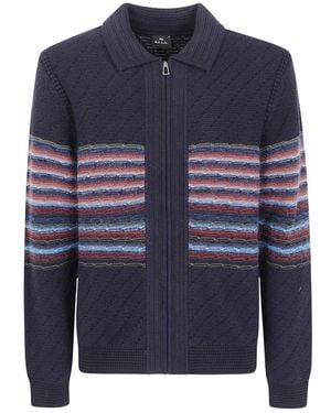 Paul Smith Cardigan Zip Thru - Blau