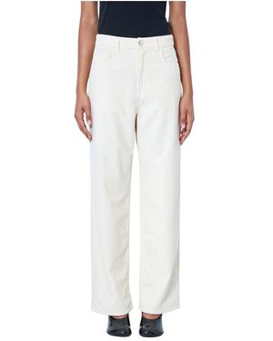 Rohe Broeken ,Katoen Bruun Signature Baggy Corduroy Broek - Wit