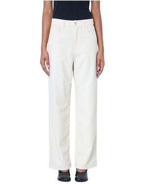 Rohe Broeken ,Katoen Bruun Signature Baggy Corduroy Broek - Wit