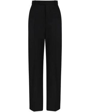McQueen Broeken ,Zwart ,Leer Tailored Wide-Leg Broeken