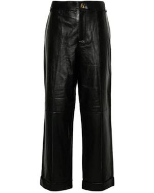 Aeron Leather Trousers - Negro