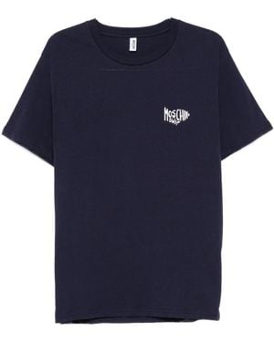 Moschino Blau Logo T-Shirt Und Polo