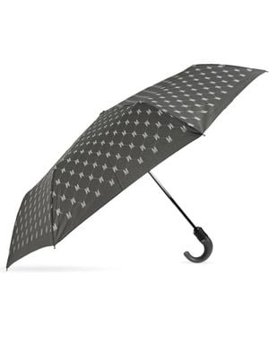 Moschino Faltbarer Regenschirm Mit Monogramm - Grau