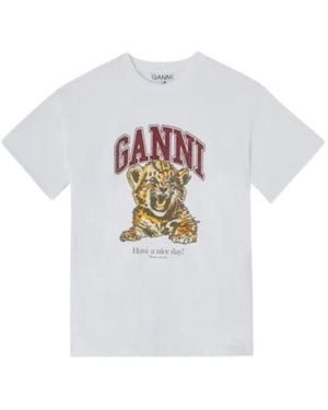Ganni T-Shirts - Blanco
