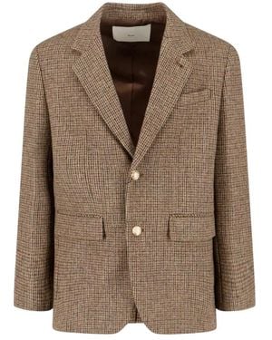 DUNST Klassischer 2-Knopf-Wollblazer - Braun