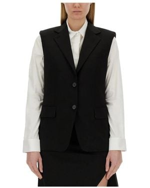 Helmut Lang Wollen Blazer Vest - Zwart