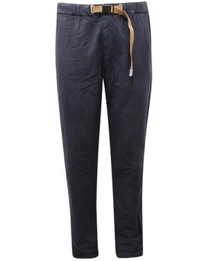 White Sand Slim-Fit Trousers - Blue