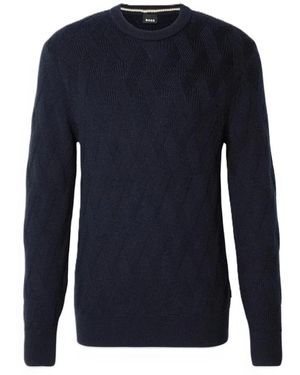 BOSS Round-Neck Knitwear - Blu