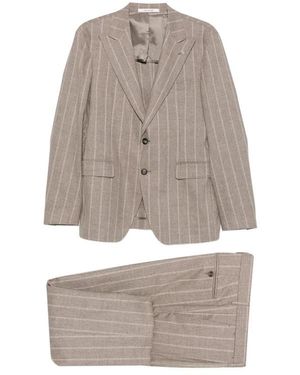 Tagliatore Kostuums ,Tweed Tweedelig Pak Met Twee Knopen - Naturel