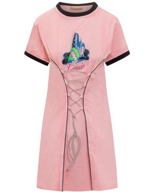 Cormio Corset Mini Jurk - Roze