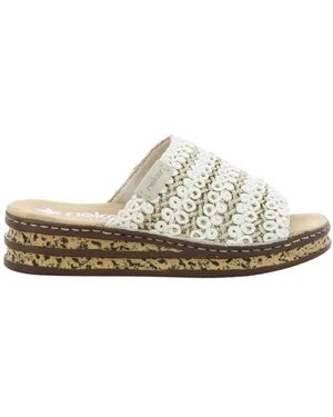 Rieker 629X8 Wedge Sandal - Wit
