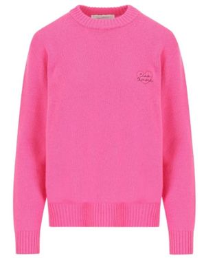Giada Benincasa Rosa Pullover Boxy Stil Herz - Pink