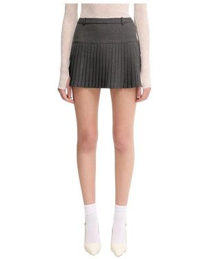 Marine Serre Regenerated Tailoring Pleated Skirt - Grau