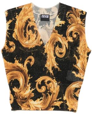 Versace Jeans Couture V-Neck Knitwear - Metallic