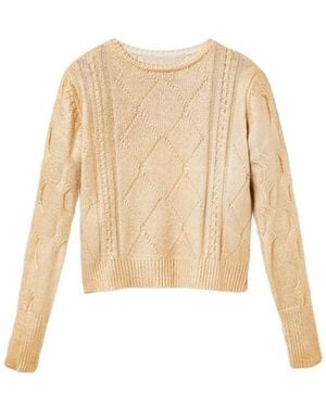 Desigual Round-Neck Knitwear - Natural
