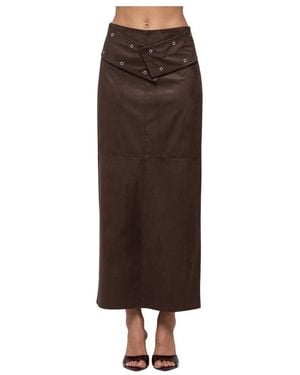 GUAJA. Maxi Skirts - Marrone