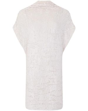 P.A.R.O.S.H. Kurzes Paillettenkleid - Weiß
