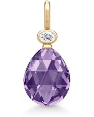 Julie Sandlau Amethist Hanger Met Zirkonia En Briolet - Paars