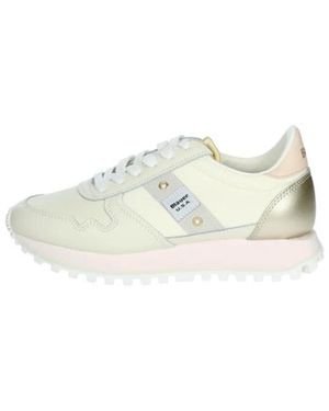Blauer Sneakers - Blanc