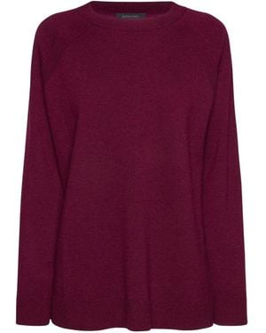 Elena Miro Truien & Vesten ,Rood ,Wol Maglia Girocollo Misto Lana - Paars