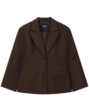 Alix The Label Gewebter Taillierter Blazer - Braun