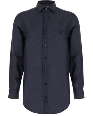 Etro Overhemden ,Blauw ,Klassiek Kraag Shirt Met Lange Mouwen
