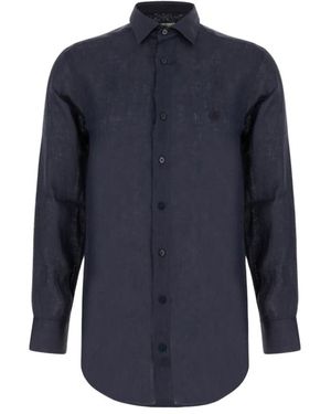 Etro Overhemden ,Blauw ,Klassiek Kraag Shirt Met Lange Mouwen