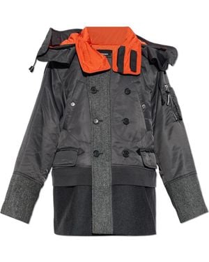 DSquared² Isolierter Mantel Mit Stehkragen - Grau