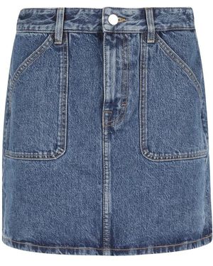 Filippa K Rokken ,Blauw ,Denim Patch Pocket Mini Rok