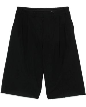 MM6 by Maison Martin Margiela Schwarze hose mit knöpfen vorne und gürtelschlaufen